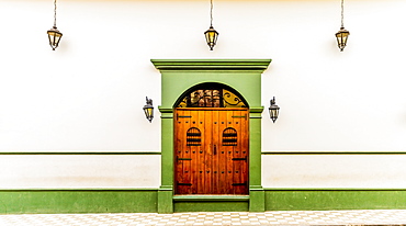 A view of a typical building in Leon, Nicaragua, Central America