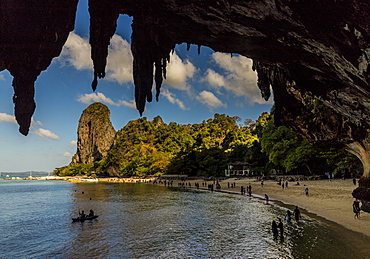 Phra Nang beach and karst landscapes in Railay, Ao Nang, Krabi Province, Thailand, Southeast Asia, Asia