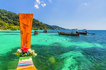 Snorkeling in the Andaman Sea off Ko Rawi island in Tarutao Marine National Park, Thailand, Southeast Asia, Asia