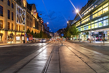 The central Hamngatan in Norrmalm stretched between Sergels torg and Kungstradgarden, Stockholm, Sweden, Scandinavia, Europe