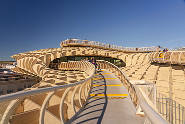 Setas de Sevilla, Metropol Parasol a huge wooden modern architecture structure, Seville, Andalucia, Spain, Europe