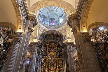 Interior of El Divino Salvador church in Seville, Andalucia, Spain, Europe