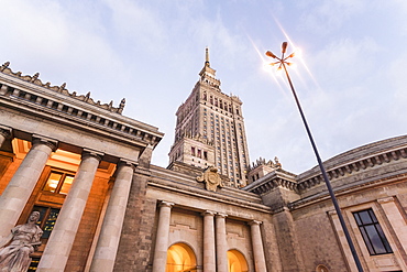 Palace of Culture and Science (Palac Kultury i Nauki), built in the 1950s, Warsaw, Poland, Europe