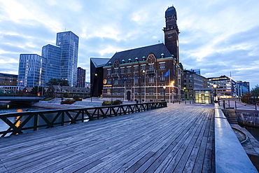 Suellshamnen near the central station and Malmo University, Maritime University, Malmo, Skane, Sweden, Scandinavia, Europe