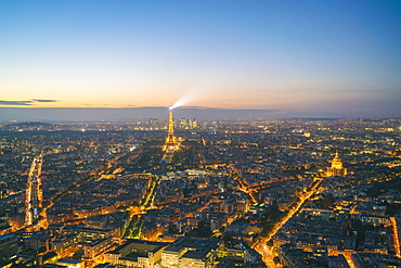 View of Paris from above Montparnasse Tower, Paris, France, Europe