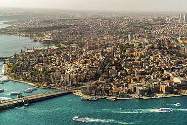 View of the European part of Istanbul from above, Istanbul, Turkey, Europe