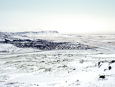 View from Road 1 close to Urridafoss waterfall, Iceland, Polar Regions