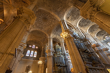 Interior of Cathedral of Malaga (Catedral de la Encarnacion de Malaga), Malaga, Andalusia, Spain, Europe