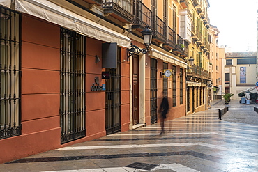 Old street with historic buldings at the center of Malaga, Andalusia, Spain, Europe