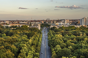 View of Berlin skyline from Siegessaule, Berlin, Germany, Europe