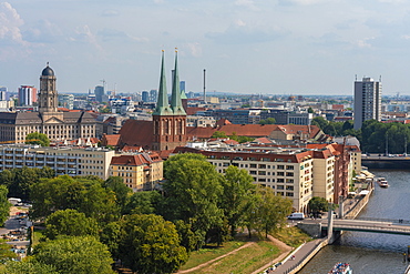 View of Nikolaiviertel (Nicolas Quarter) in Berlin, Germany, Europe