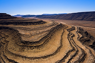 A drone shot of the Fish River Canyon, the second largest canyon in the world, Namibia, Africa