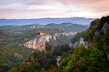 Katskhi Pillar at sunrise, Georgia, Central Asia, Asia