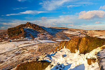 Winter at The Roaches, Peak District, Staffordshire, England, United Kingdom, Europe