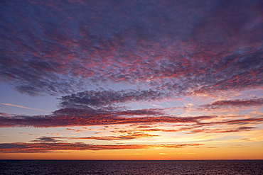 Sun setting over Baltic Sea, Atlantic Ocean, Russia, Europe