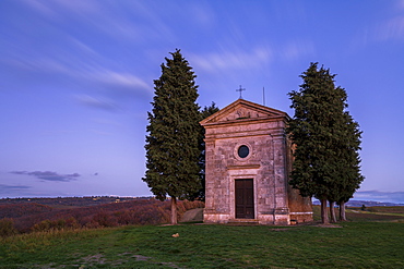 Vitaleta Church (Madonna di Vitaleta), San Quirico d'Orcia, Val d'Orcia, UNESCO World Heritage Site, Tuscany, Italy, Europe