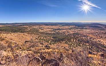 View of Coconino National Forest from the southwest summit of Apache Maid Mountain Arizona.