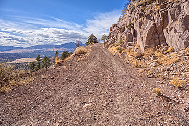 The Forest Service Road that leads to the summit of O'Leary Peak in the Coconino National Forest of Arizona.