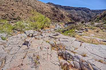 The granite riverbed of the Agua Fria River Canyon in the Agua Fria National Monument of Arizona.