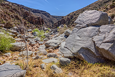 The granite riverbed of the Agua Fria River Canyon in the Agua Fria National Monument of Arizona.