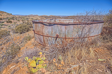 Remnants of the Richinbar Mine within the Agua Fria National Monument north of Black Canyon City Arizona. Mine was established in 1905 but was abandoned in 1940 when the company that owned it went bankrupt.