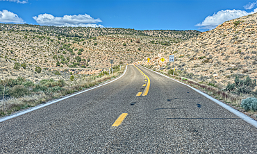 Highway US89A ascending onto the Kaibab Plateau in northern Arizona.