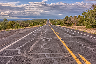 State Route 64 heading north to Grand Canyon South Rim Arizona.