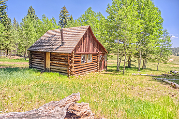 An abandoned homestead in the Kaibab National Forest off of Highway 67 north of Grand Canyon North Rim Arizona. Public land. No property release needed. Preserved by Forest Service as a historical landmark.