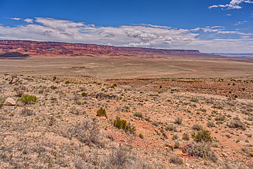 View of Vermilion Cliffs Arizona from US89A from and overlook above House Rock Valley.