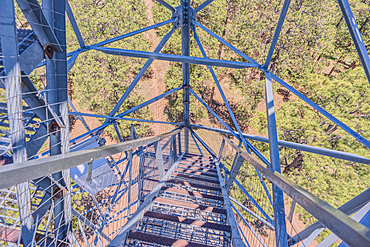 View from the 80 foot tall historic Fire Watchtower at Jacob Lake Arizona. Maintained as a historic landmark by the National Forest Service. No property release needed.
