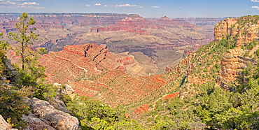 Grand Canyon view west of Shoshone point, which is on the upper right. Located on the south rim, Grand Canyon National Park, UNESCO World Heritage Site, Arizona, United States of America, North America