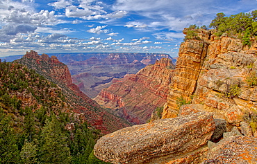 Grand Canyon view just below the summit of Buggeln Hill on the South Rim, Grand Canyon National Park, UNESCO World Heritage Site, Arizona, United States of America, North America