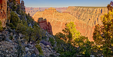 View from the Starboard side of the formation called Sinking Ship in Grand Canyon National Park, UNESCO World Heritage Site, Arizona, United States of America, North America