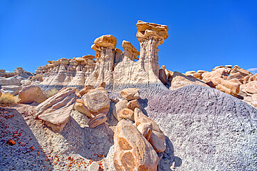 A hoodoo ridge in Devil's Playground at Petrified Forest National Park, Arizona, United States of America, North America