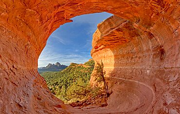 The Birthing Cave on the side of Mescal Mountain in Sedona Arizona. Ancient Indian women came here to give birth.