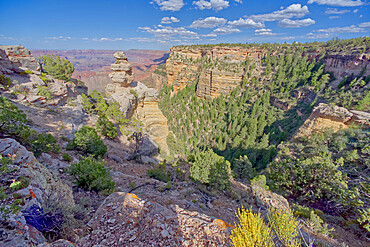 View of the formation called Duck On A Rock in the afternoon, Grand Canyon National Park, UNESCO World Heritage Site, Arizona, United States of America, North America