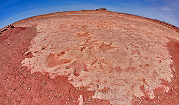 Dinosaur tracks at a tourist attraction on the Navajo Indian Reservation near Tuba City, Arizona, United State of America, North America