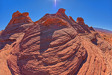 The east rocks of the New Wave along the Beehive Trail in the Glen Canyon Recreation Area near Page, Arizona, United States of America, North America