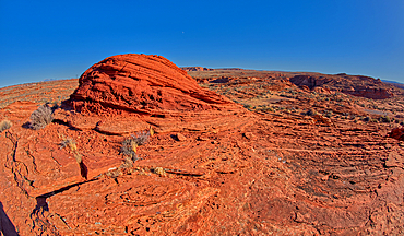 A fossilized sand dune in the shape of a dome near the Spur Canyon at Horseshoe Bend, Arizona, United States of America, North America