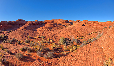 Rippling sandstone badlands near the Spur Canyon at Horseshoe Bend, Arizona, United States of America, North America