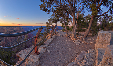 View from the Abyss Overlook just after sunset, Grand Canyon, UNESCO World Heritage Site, Arizona, United States of America, North America