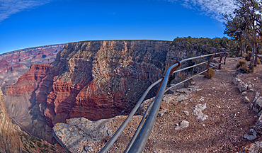 An overlook halfway between the Abyss and Monument Creek Vista, Grand Canyon, Arizona, United States of America, North America