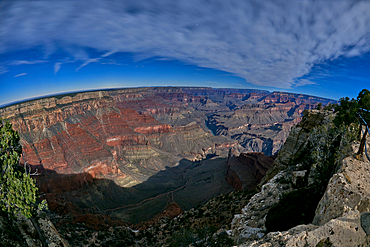 Moonlight view of Grand Canyon from The Abyss Overlook, Grand Canyon National Park, UNESCO World Heritage Site, Arizona, United States of America, North America