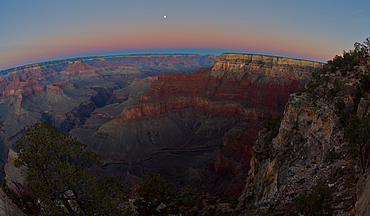 Grand Canyon viewed from Pima Point at sundown, Grand Canyon National Park, UNESCO World Heritage Site, Arizona, United States of America, North America