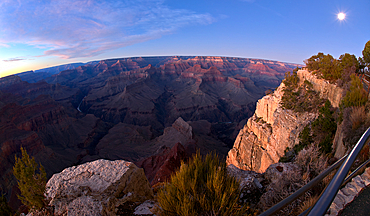 Grand Canyon viewed from Pima Point at sundown, Grand Canyon National Park, UNESCO World Heritage Site, Arizona, United States of America, North America