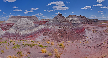 The Little Teepees on the north side of Haystack Mesa in Petrified Forest National Park, Arizona, United States of America, North America