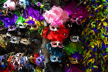 Mardis Gras masks for sale in New Orleans, Louisiana, United States of America, North America