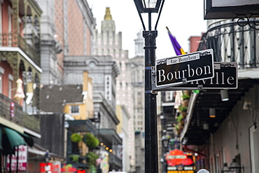 Bourbon Street, the epicenter of nightlife in the French Quarter of New Orleans, Louisiana, United States of America, North America