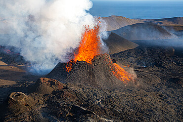 The Geldingadalir Volcanic Eruption, Fagradalsfjall, Iceland, Polar Regions