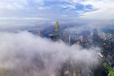 Clouds in the city, Ho Chi Minh City, Vietnam, Indochina, Southeast Asia, Asia